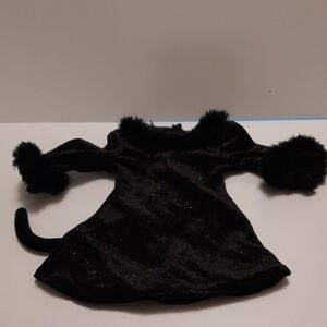 Black Furry Cat Costume Dress fits American Girl Doll